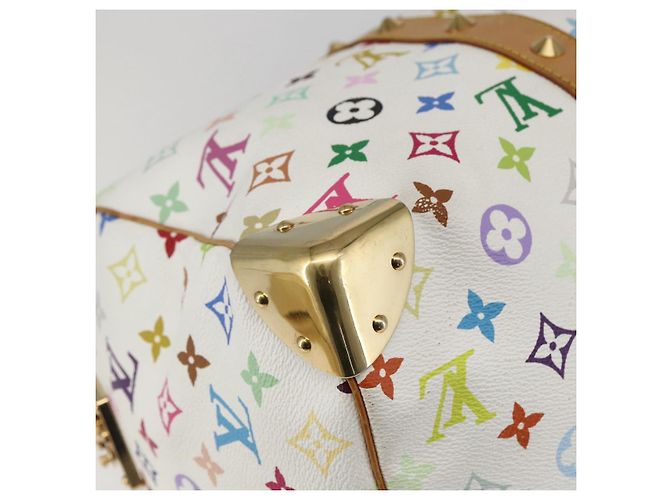 LOUIS VUITTON Keepall 45 Tasche Monogram Multicolor Weiß M92641 LV Auth BA8992SAV - Ansicht 18