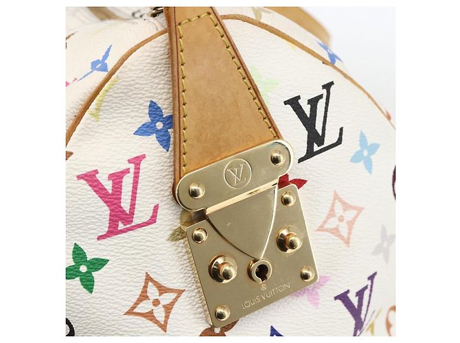 LOUIS VUITTON Keepall 45 Tasche Monogram Multicolor Weiß M92641 LV Auth BA8992SAV - Ansicht 20
