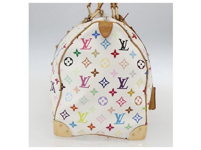LOUIS VUITTON Keepall 45 Tasche Monogram Multicolor Weiß M92641 LV Auth BA8992SAV - Ansicht 3