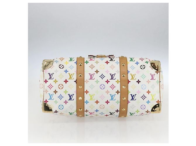LOUIS VUITTON Keepall 45 Tasche Monogram Multicolor Weiß M92641 LV Auth BA8992SAV - Ansicht 5