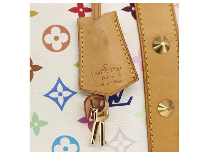 LOUIS VUITTON Keepall 45 Tasche Monogram Multicolor Weiß M92641 LV Auth BA8992SAV - Ansicht 8