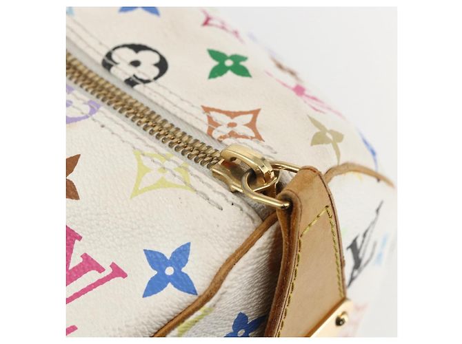 LOUIS VUITTON Keepall 45 Tasche Monogram Multicolor Weiß M92641 LV Auth BA8992SAV - Ansicht 9