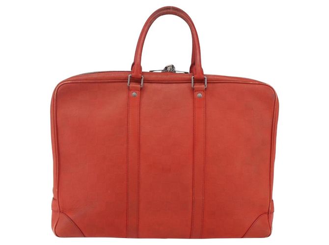 LOUIS VUITTON Borsa Porta Documenti da Viaggio Damier Infini N41143 Auth 156333 Arancione - vista 13