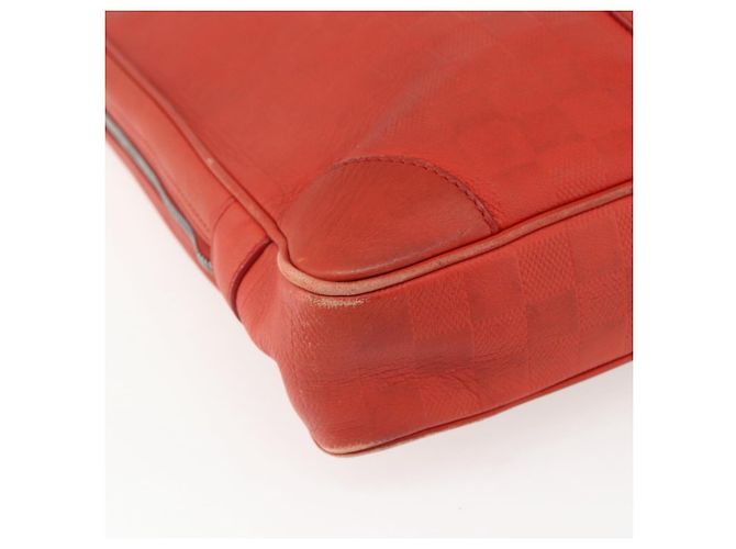 LOUIS VUITTON Borsa Porta Documenti da Viaggio Damier Infini N41143 Auth 156333 Arancione - vista 14