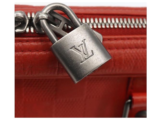 LOUIS VUITTON Borsa Porta Documenti da Viaggio Damier Infini N41143 Auth 156333 Arancione - vista 17