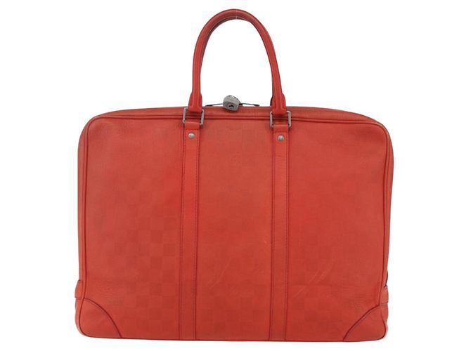 LOUIS VUITTON Borsa Porta Documenti da Viaggio Damier Infini N41143 Auth 156333 Arancione - vista 2