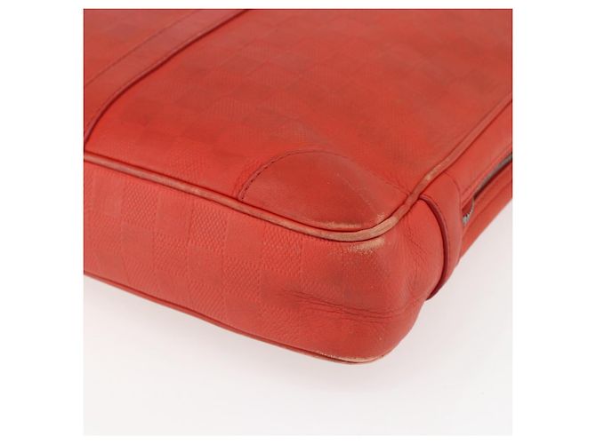LOUIS VUITTON Borsa Porta Documenti da Viaggio Damier Infini N41143 Auth 156333 Arancione - vista 9