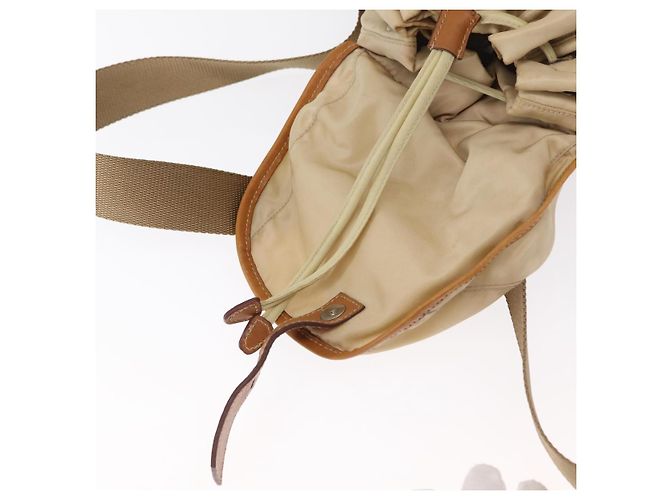 PRADA Backpack Nylon Beige Silver Auth 155293 Silvery - view 22