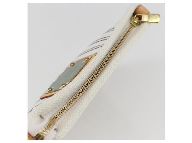 LOUIS VUITTON Antigua Pochette Platform PM Pouch Bianco M40069 LV Auth 157812V - vista 5