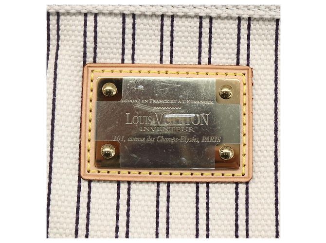 LOUIS VUITTON Antigua Pochette Platform PM Pouch Bianco M40069 LV Auth 157812V - vista 8