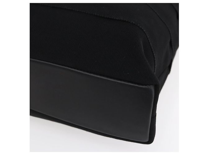 Borsa Tote in tela Salvatore Ferragamo con catena nera e oro Auth gh1290 - vista 10