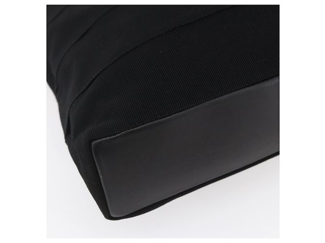 Borsa Tote in tela Salvatore Ferragamo con catena nera e oro Auth gh1290 - vista 11
