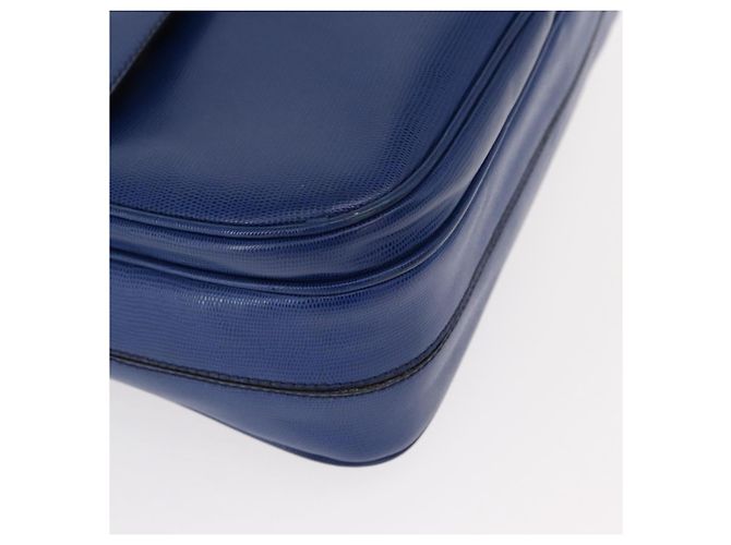 Céline Borsa a Spalla CELINE Circle in Pelle Blu Oro Auth 153882V D'oro - vista 12