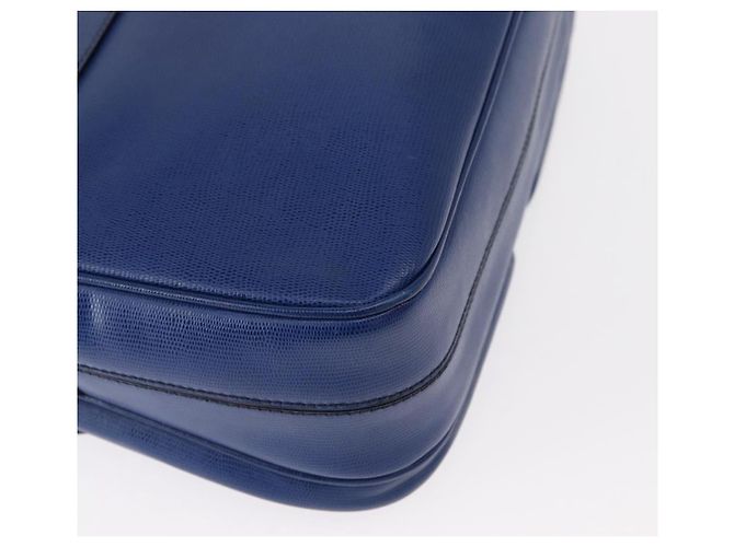 Céline Borsa a Spalla CELINE Circle in Pelle Blu Oro Auth 153882V D'oro - vista 14