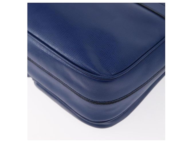 Céline Borsa a Spalla CELINE Circle in Pelle Blu Oro Auth 153882V D'oro - vista 15