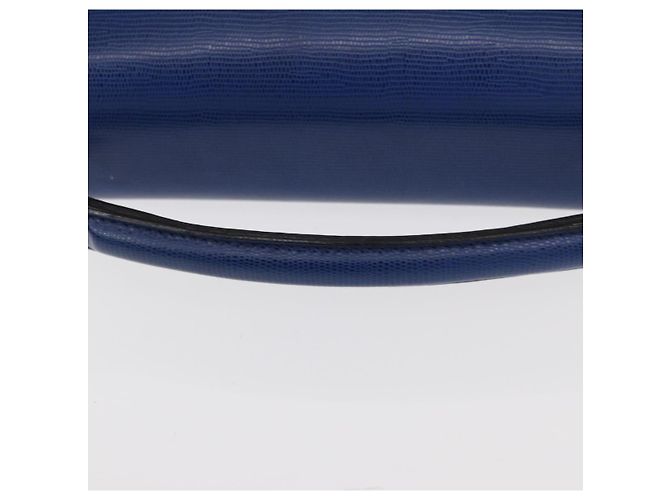 Céline Borsa a Spalla CELINE Circle in Pelle Blu Oro Auth 153882V D'oro - vista 7