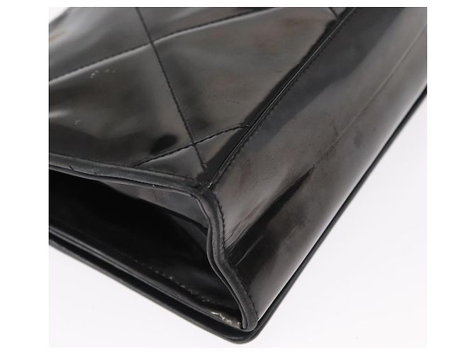 CHANEL Borsa a Spalla Matelassé Catena Smalto Nero Oro CC Auth bs31115 D'oro - vista 12