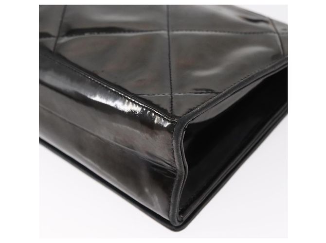 CHANEL Borsa a Spalla Matelassé Catena Smalto Nero Oro CC Auth bs31115 D'oro - vista 13