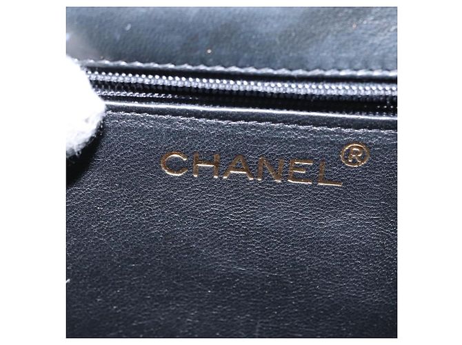 CHANEL Borsa a Spalla Matelassé Catena Smalto Nero Oro CC Auth bs31115 D'oro - vista 16