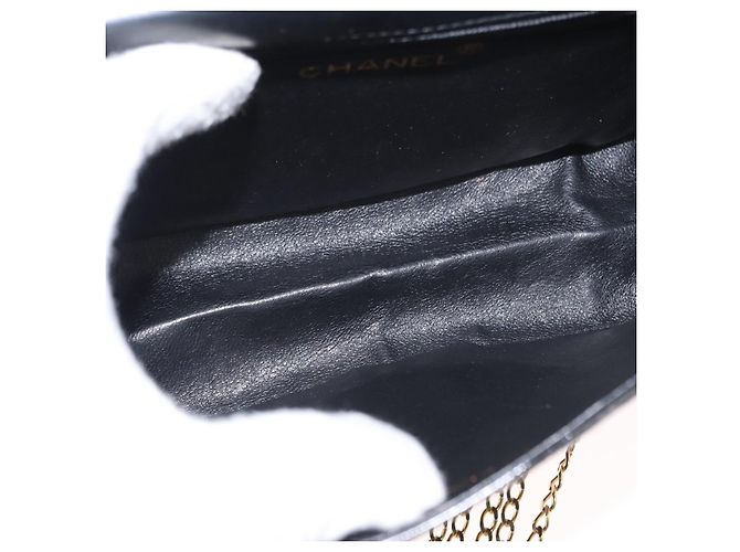 CHANEL Borsa a Spalla Matelassé Catena Smalto Nero Oro CC Auth bs31115 D'oro - vista 17