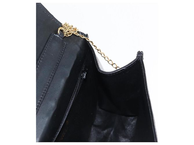 CHANEL Borsa a Spalla Matelassé Catena Smalto Nero Oro CC Auth bs31115 D'oro - vista 18