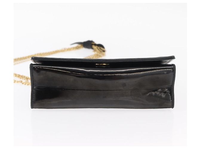CHANEL Borsa a Spalla Matelassé Catena Smalto Nero Oro CC Auth bs31115 D'oro - vista 9
