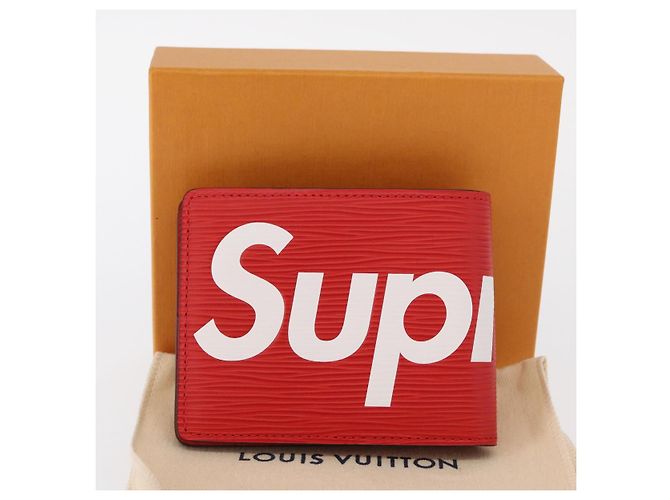 LOUIS VUITTON Epi Supreme Portafoglio Slender Rosso M67717 Auth 154943SM - vista 12