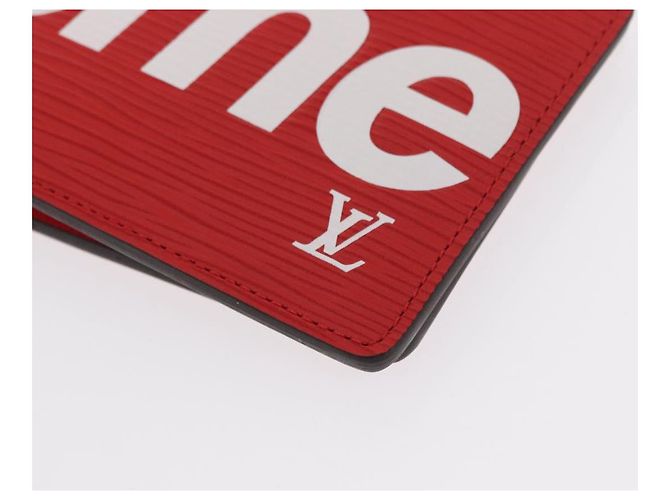 LOUIS VUITTON Epi Supreme Portafoglio Slender Rosso M67717 Auth 154943SM - vista 17