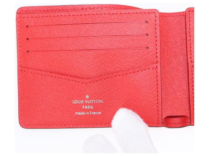 LOUIS VUITTON Epi Supreme Portafoglio Slender Rosso M67717 Auth 154943SM - vista 19