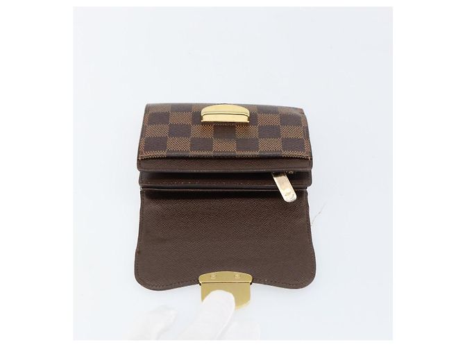 LOUIS VUITTON Cartera Joy Bifold Damier Ebene N60034 LV Auth bs31248 - vista 18