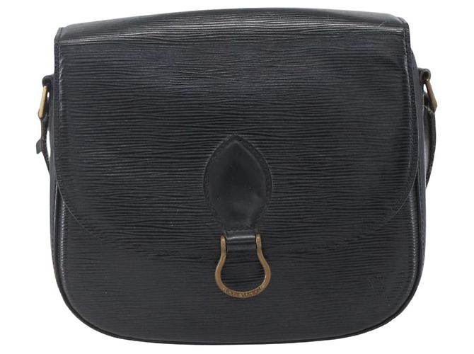 LOUIS VUITTON Borsa a Spalla Epi Saint Cloud GM Nera M52192 LV Auth BA8328 Nero - vista 13