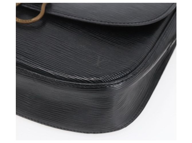 LOUIS VUITTON Borsa a Spalla Epi Saint Cloud GM Nera M52192 LV Auth BA8328 Nero - vista 14