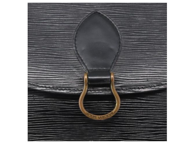 LOUIS VUITTON Borsa a Spalla Epi Saint Cloud GM Nera M52192 LV Auth BA8328 Nero - vista 17