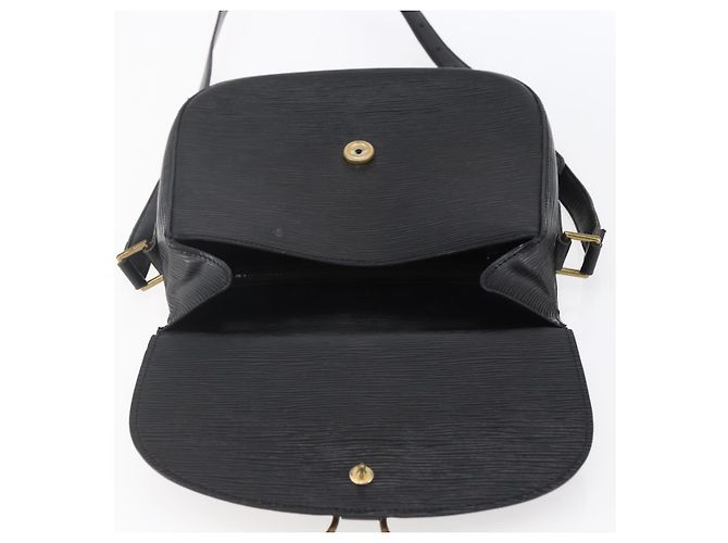 LOUIS VUITTON Borsa a Spalla Epi Saint Cloud GM Nera M52192 LV Auth BA8328 Nero - vista 18