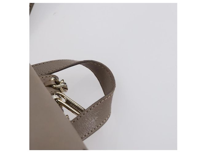 Jimmy Choo Studs Backpack Leather Beige Gold Auth BA7708 Golden - view 14