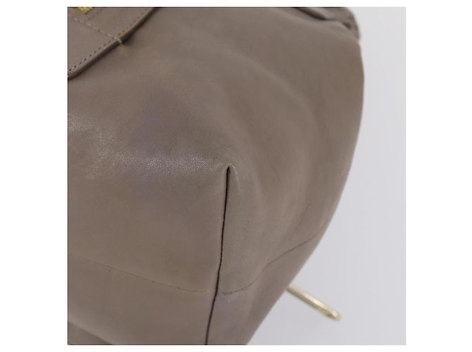 Jimmy Choo Studs Backpack Leather Beige Gold Auth BA7708 Golden - view 16