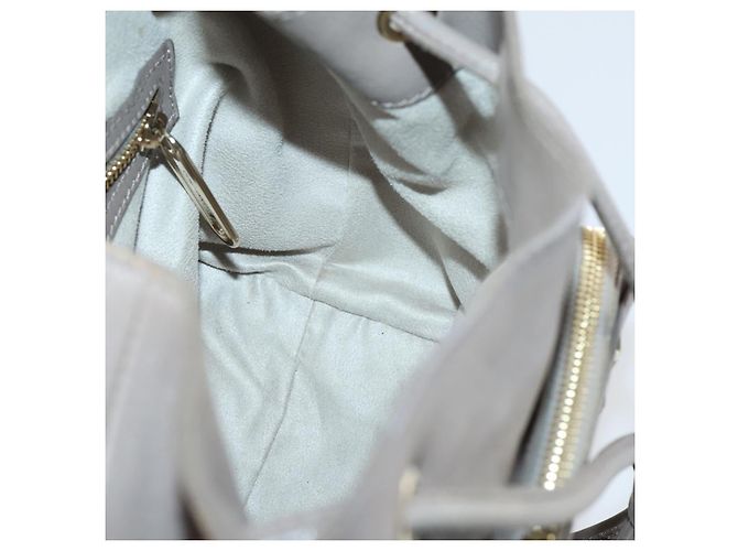 Jimmy Choo Studs Backpack Leather Beige Gold Auth BA7708 Golden - view 21