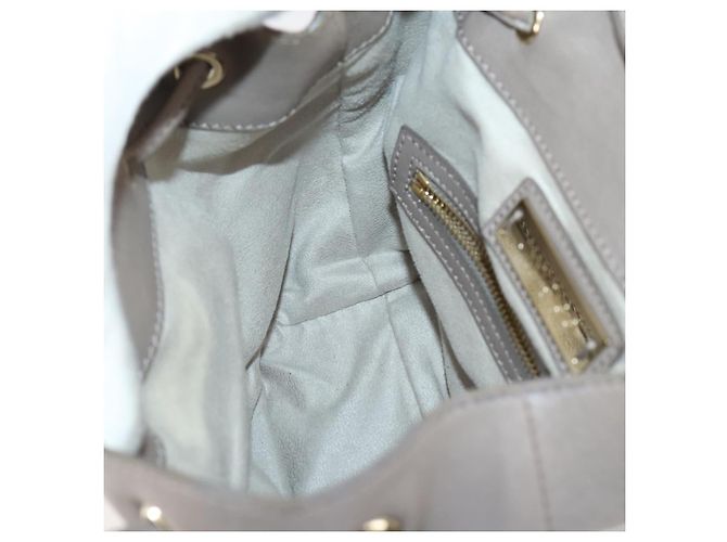 Jimmy Choo Studs Backpack Leather Beige Gold Auth BA7708 Golden - view 22