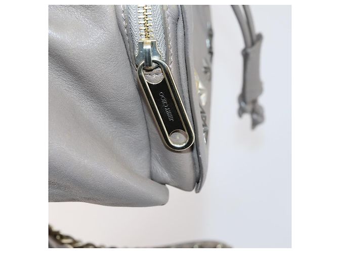 Jimmy Choo Studs Backpack Leather Beige Gold Auth BA7708 Golden - view 25