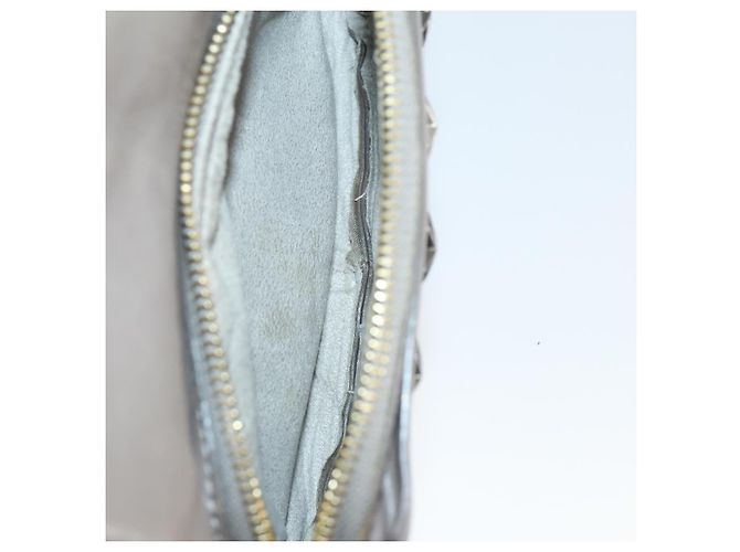 Jimmy Choo Studs Backpack Leather Beige Gold Auth BA7708 Golden - view 26
