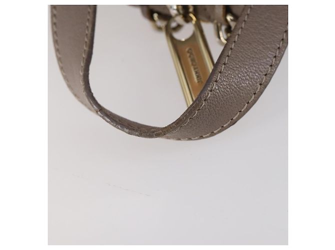 Jimmy Choo Studs Backpack Leather Beige Gold Auth BA7708 Golden - view 7
