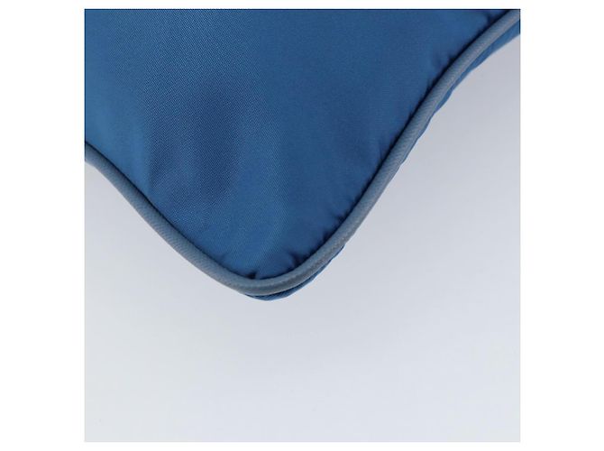 PRADA Schultertasche Nylon Blau Silber Auth 154370V - Ansicht 17