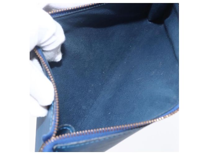 LOUIS VUITTON Epi Pochette Accessori Pouch Blu M52985 LV Auth BA8155 - vista 11