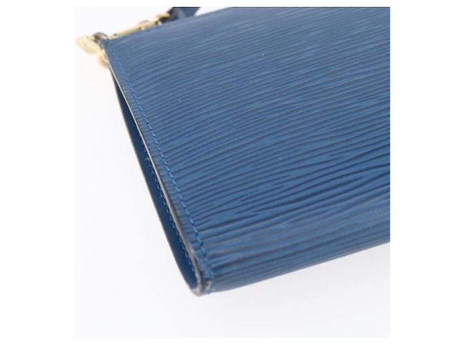 LOUIS VUITTON Epi Pochette Accessori Pouch Blu M52985 LV Auth BA8155 - vista 14