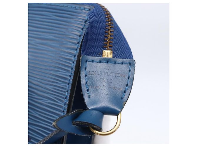 LOUIS VUITTON Epi Pochette Accessori Pouch Blu M52985 LV Auth BA8155 - vista 17