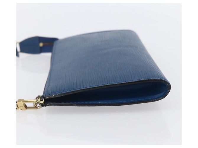 LOUIS VUITTON Epi Pochette Accessori Pouch Blu M52985 LV Auth BA8155 - vista 3
