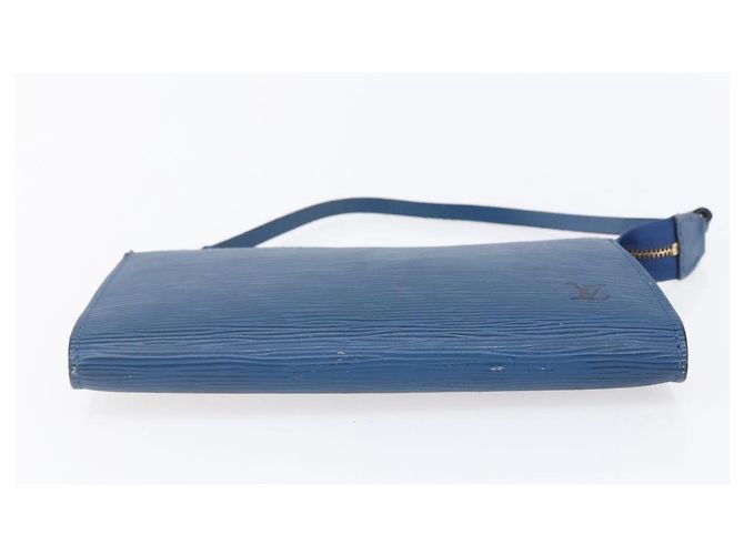 LOUIS VUITTON Epi Pochette Accessori Pouch Blu M52985 LV Auth BA8155 - vista 5