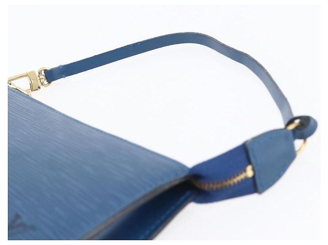 LOUIS VUITTON Epi Pochette Accessori Pouch Blu M52985 LV Auth BA8155 - vista 8