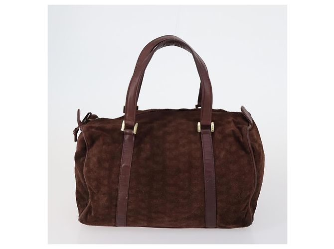 Borsa a Mano Christian Dior BOTTEGA VENETA Camoscio PVC 2 Set Marrone Oro Auth bs30859 D'oro - vista 2