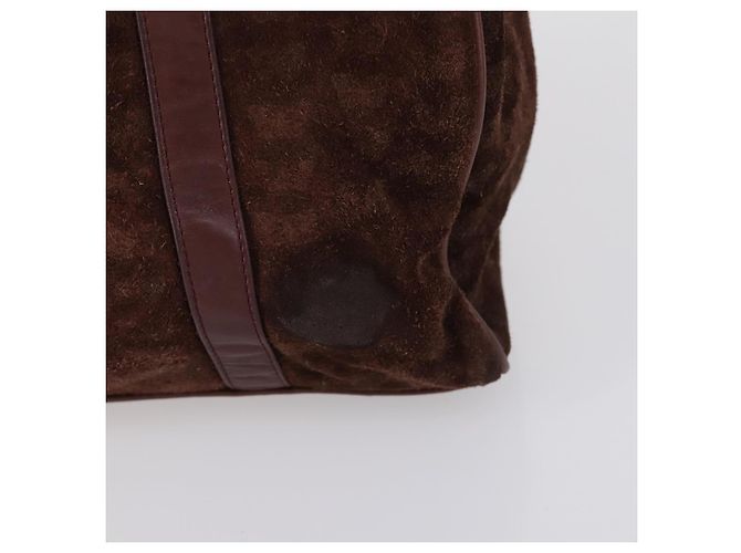 Borsa a Mano Christian Dior BOTTEGA VENETA Camoscio PVC 2 Set Marrone Oro Auth bs30859 D'oro - vista 4